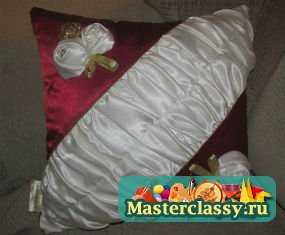 Подушка своими руками. Розовый букет. Мастер класс