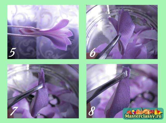 Техника канзаши. Прихват для штор Мастер класс