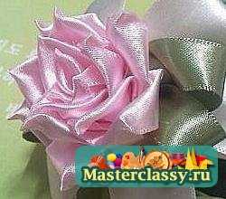 Розы из лент. Мастер класс