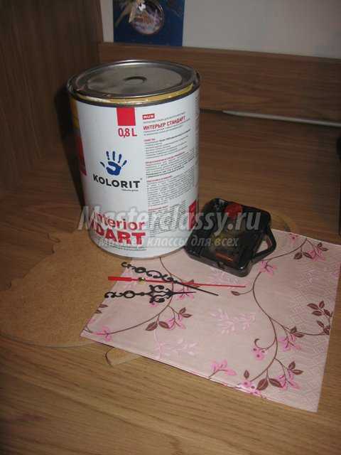 Декупаж часов на кухню в виде заварника Декупаж часов на кухню в виде заварника