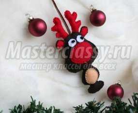 Елочные украшения из фетра – Олень. Мастер класс