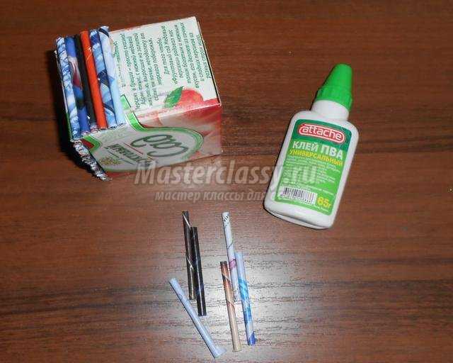 карандашница из журнальных трубочек карандашница из журнальных трубочек
