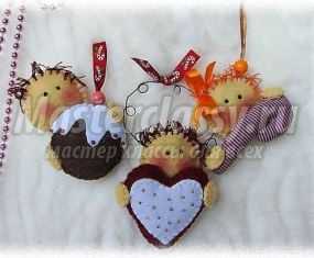 Елочные украшения на Новый Год «Веселая тройка». Мастер класс с пошаговыми фото