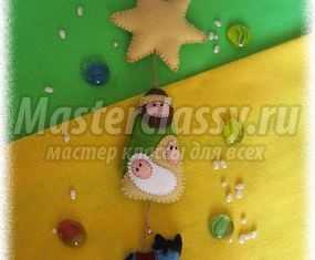 Рождественская гирлянда своими руками из фетра. Мастер класс