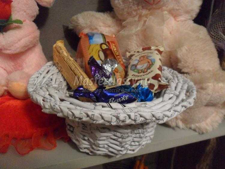 конфетница из газетных трубочек конфетница из газетных трубочек