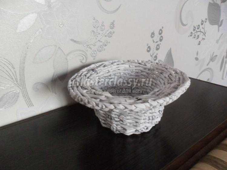 конфетница из газетных трубочек конфетница из газетных трубочек