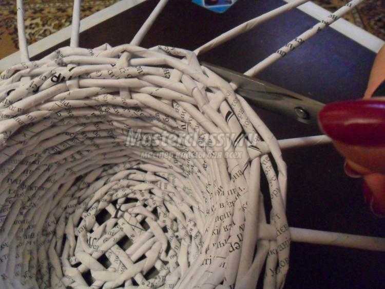 конфетница из газетных трубочек конфетница из газетных трубочек