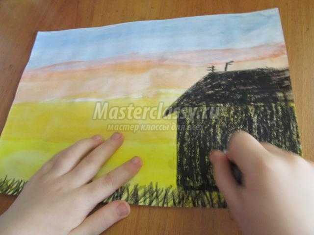 Рисуем пейзаж мелками Рисуем пейзаж мелками