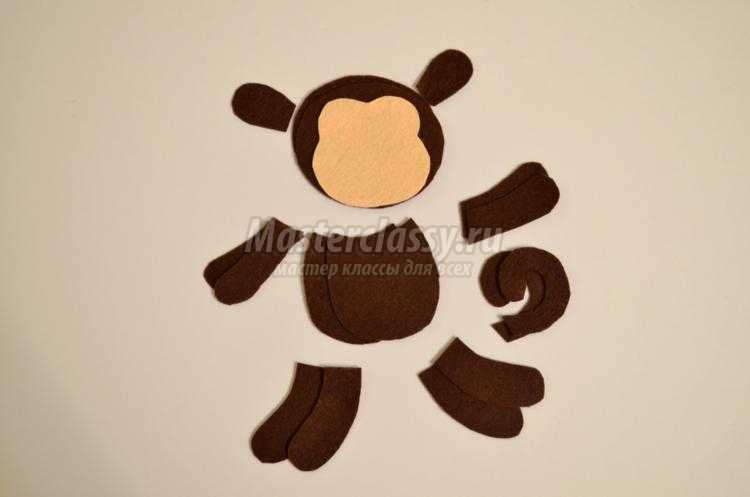 поделки из фетра. Обезьянка поделки из фетра. Обезьянка