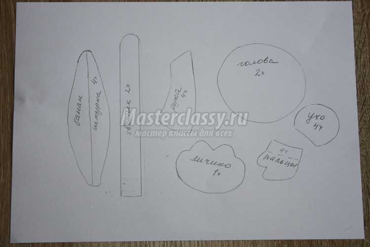 Обезьянка из фетра с бананом Обезьянка из фетра с бананом