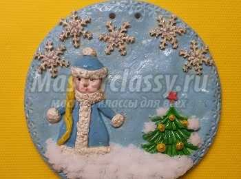 Снегурочка из соленого теста. Мастер-класс пошагово с фото